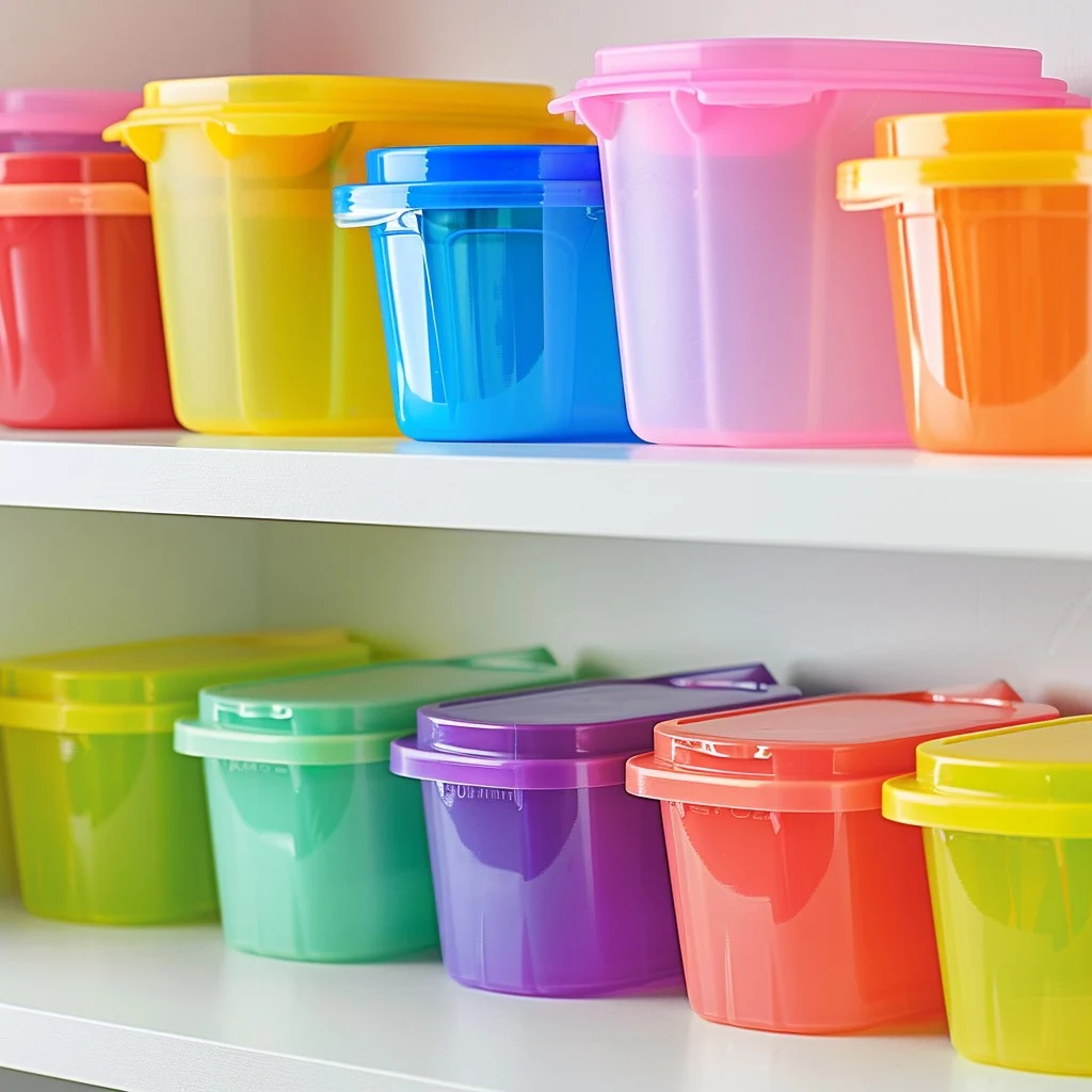 Organized colorful storage